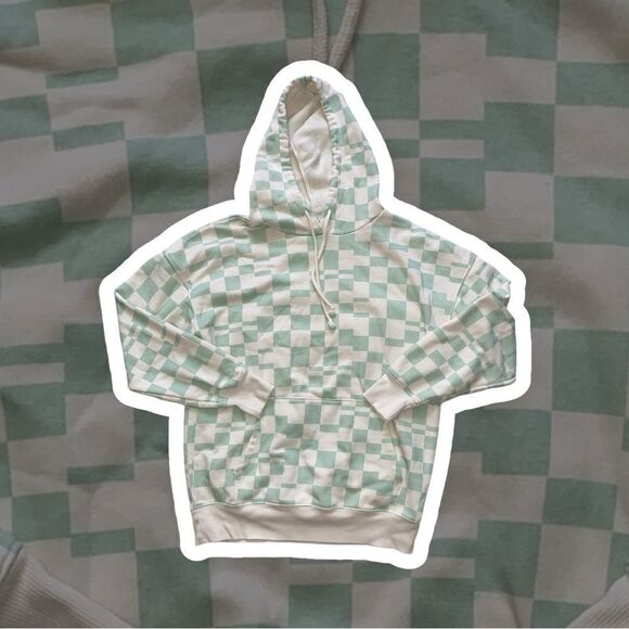 Wild Fable Checkered Unisex Hoodie Size Small - Picture 2 of 3